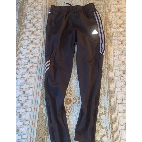 ADIDAS Aeroready Running Athletic Pants Gray Tapered Zippered Men Size Small - Picture 4 of 10